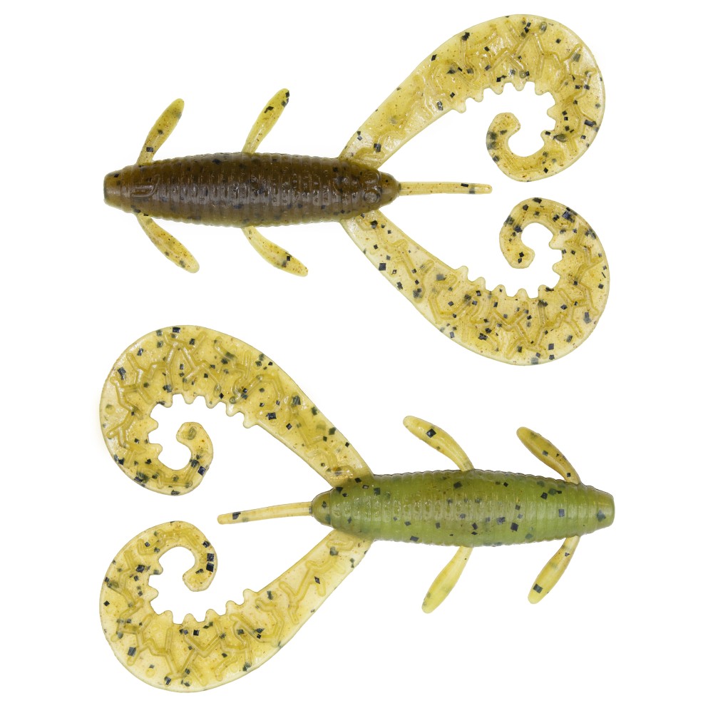 Reins G-Tail Twin - Grub 3 - Green Pumpkin Chart Melon - 6 Stück