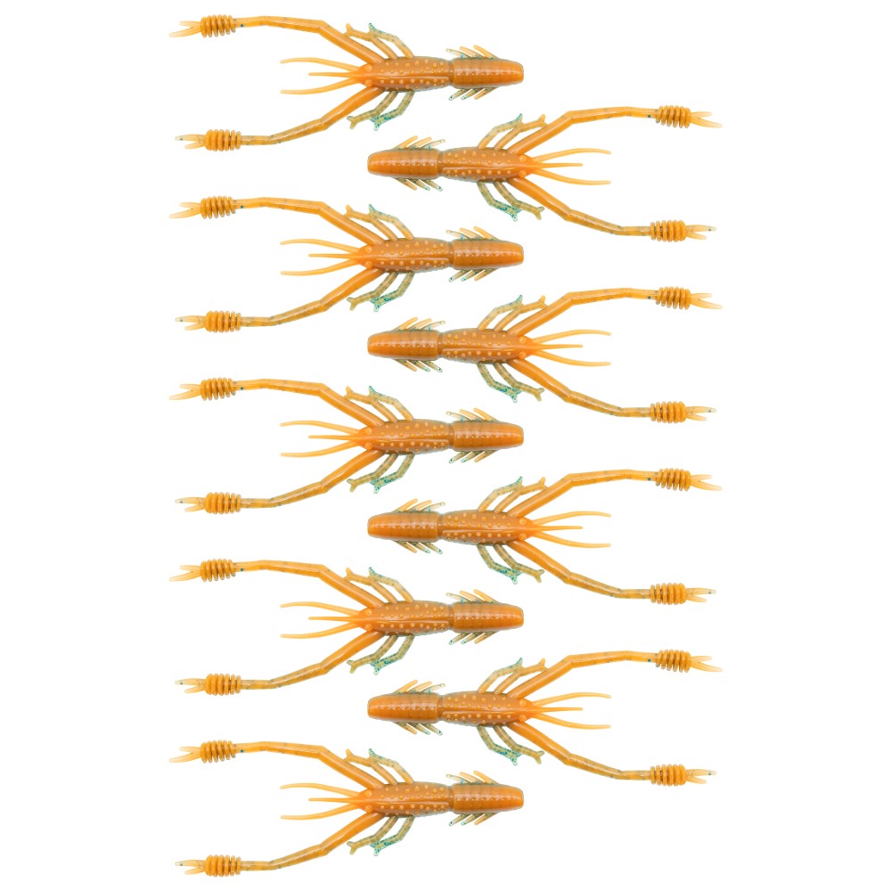 Reins Ring Shrimp Creaturebait 2" - Strike Orange - 9 Stück