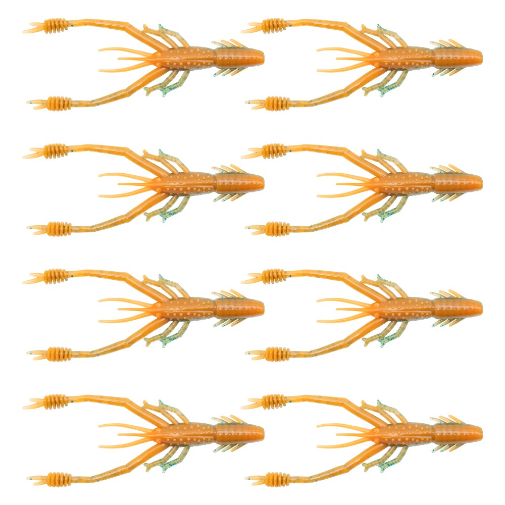 Reins Ring Shrimp Creaturebait 3" - Strike Orange - 8 Stück