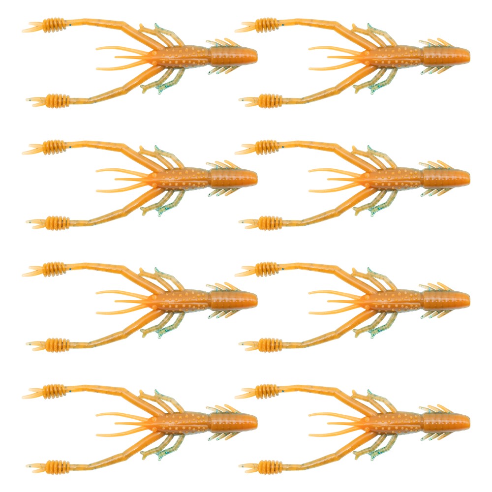 Reins Ring Shrimp Creaturebait 3" - Strike Orange - 8 Stück