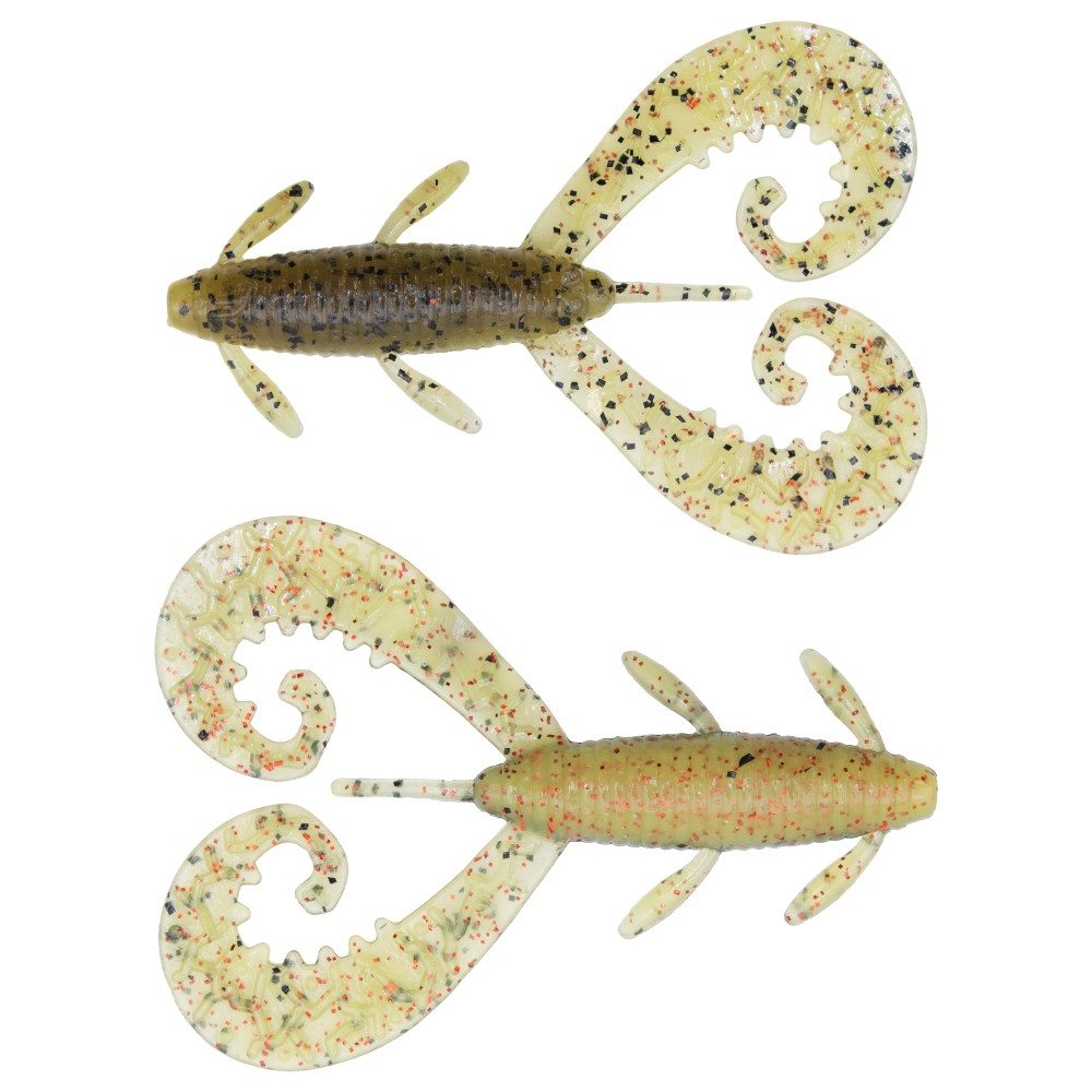 Reins G-Tail Twin - Grub 3 - Smoke Mustard - 6 Stück