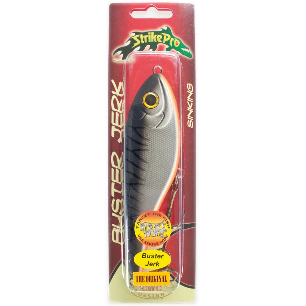 Strike Pro Buster Jerk - Jerkbait 15cm - Grey Shadow - 75g - 1Stück