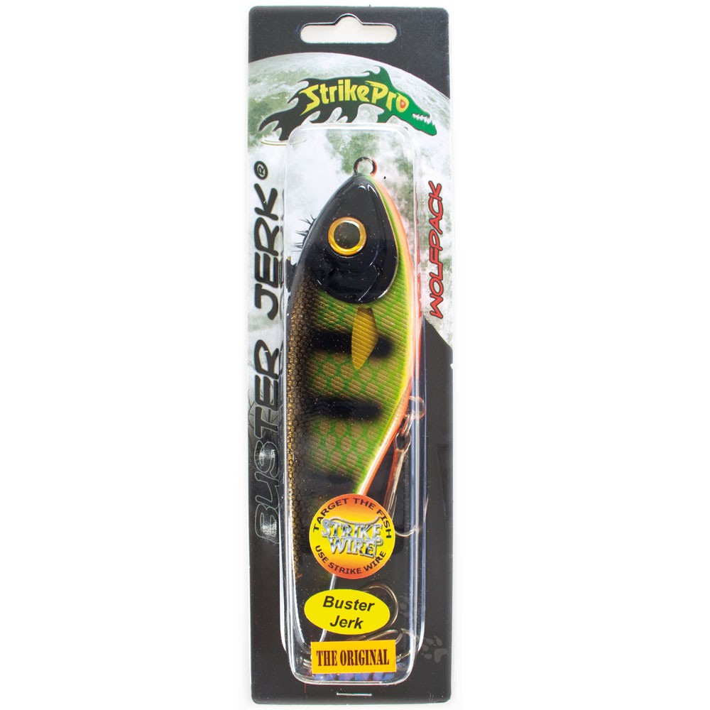 Strike Pro Buster Jerk Jerkbait 15cm - Black Okoboji Perch - 75g - 1Stück