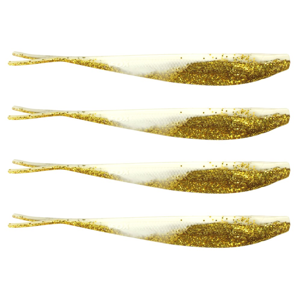 Fox Rage Fork Tail Gummifisch 13,50cm - Gold Glitter - 4Stück