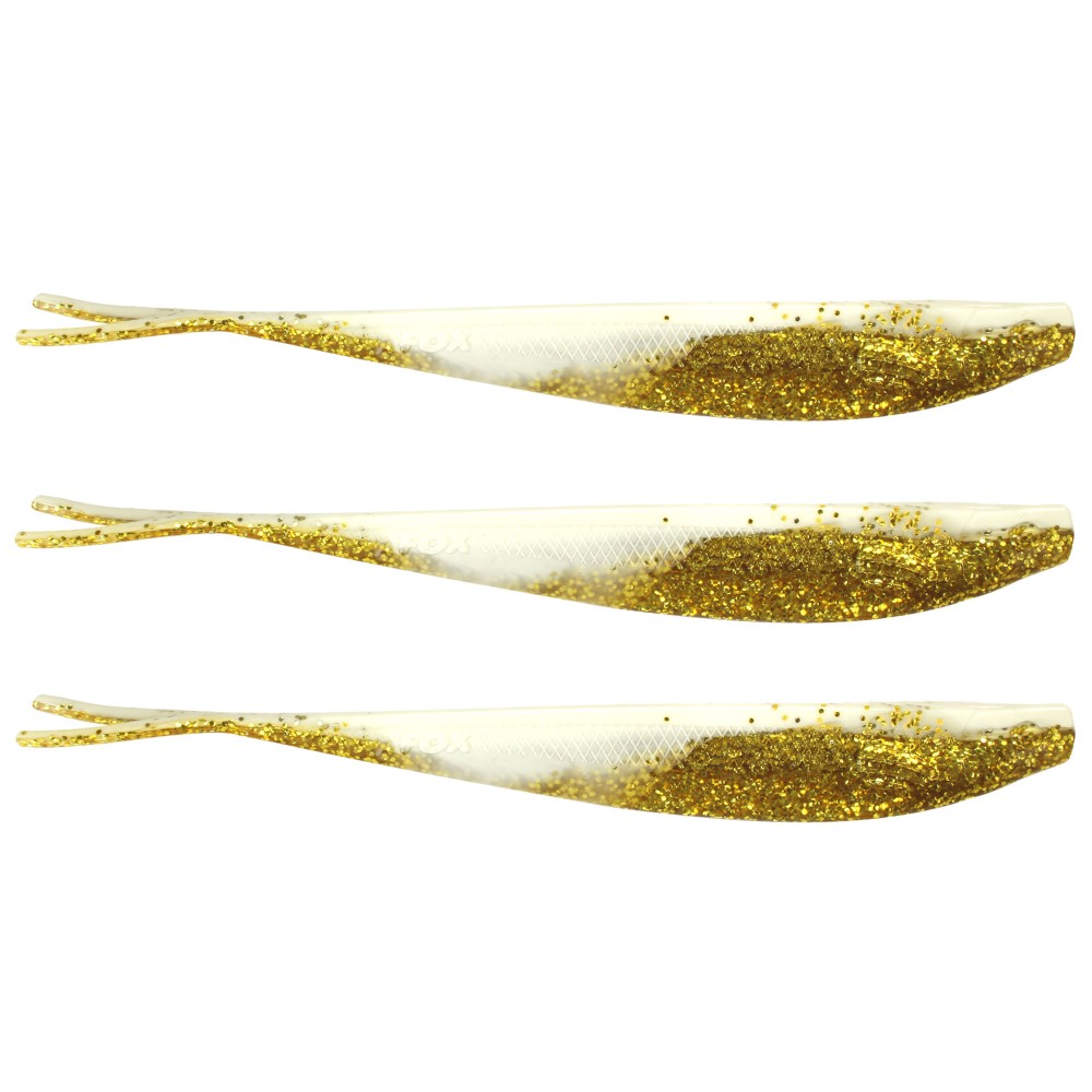 Fox Rage Fork Tail Gummifisch 18,00cm - Gold Glitter - 3Stück