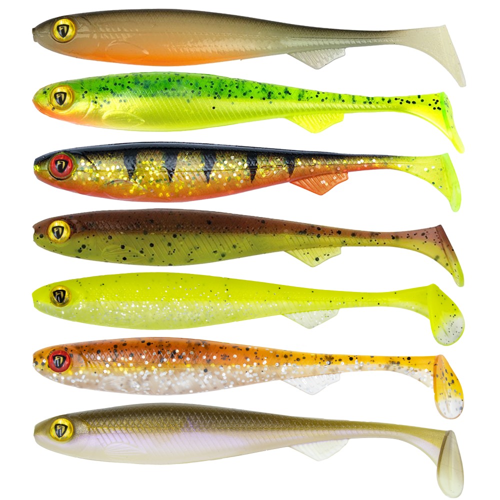 Fox Rage Slick Shad Ultra UV Gummifisch 9cm - Perch - 1Stück