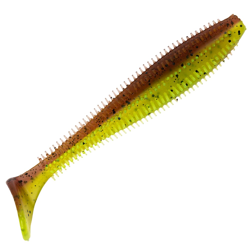 Fox Rage Spikey Shad Ultra UV Gummifisch 9cm - Green Pumpkin - 1 Stück