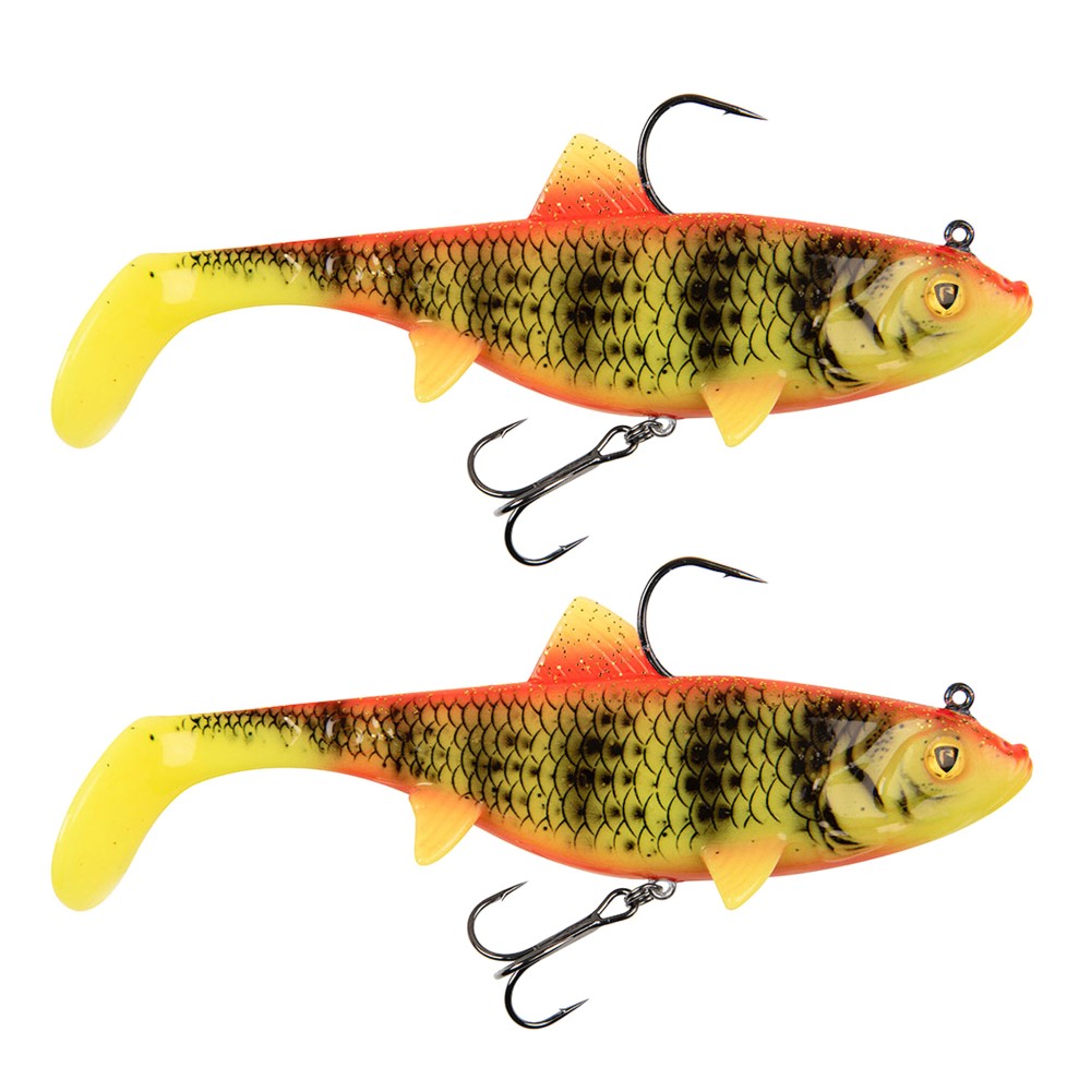Fox Rage Replicant Wobble - Swimbait 7.5cm - UV Bright Perch - 11g - 2 Stück