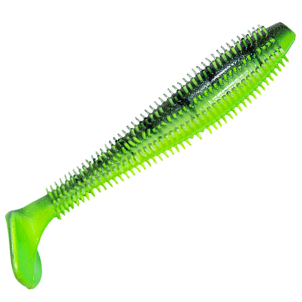 Fox Rage Spikey Shad Ultra UV Gummifisch 9cm - Glow Perch - 1 Stück