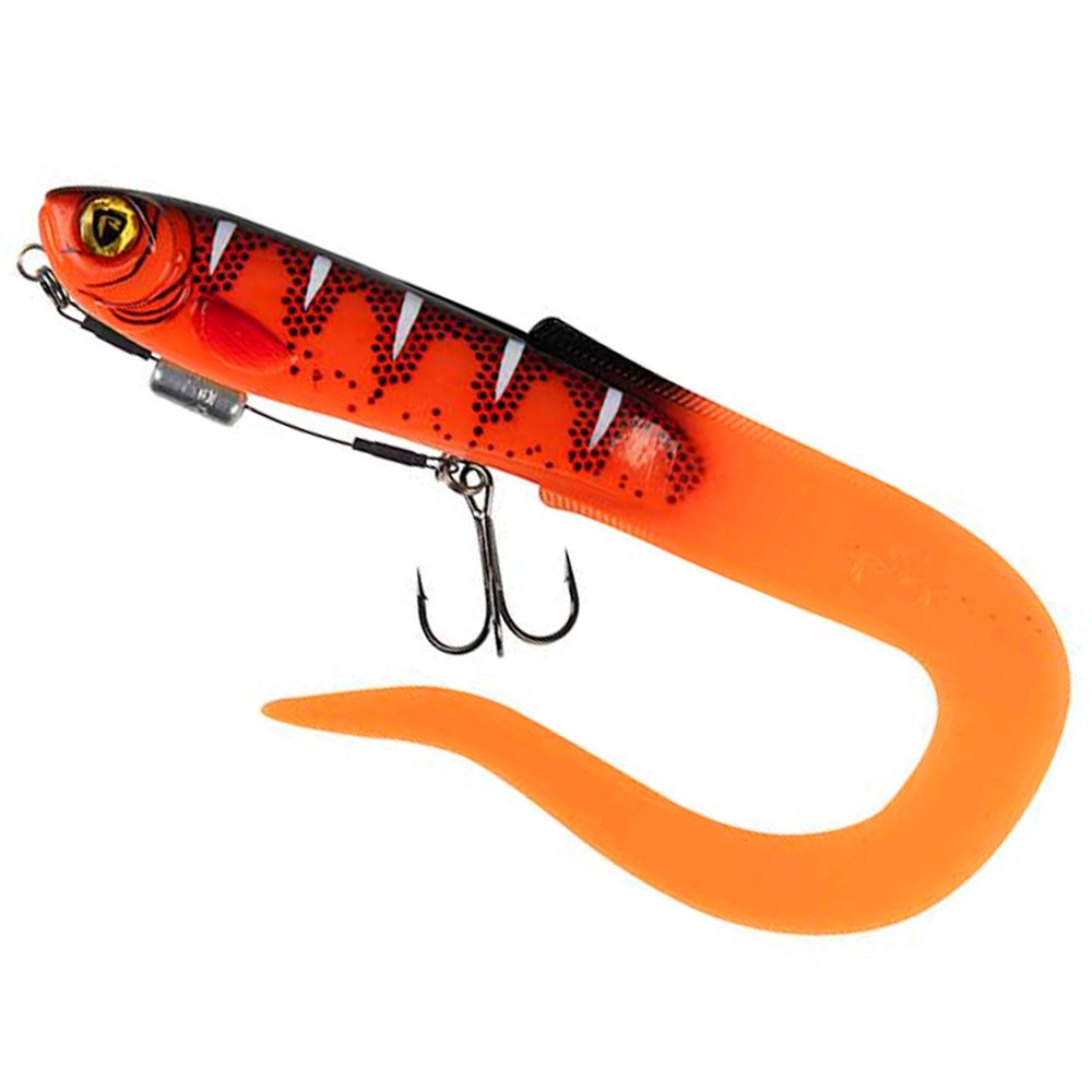 Fox Rage Slick Eel Loaded - Twister 21cm - UV Red Wake - 25g