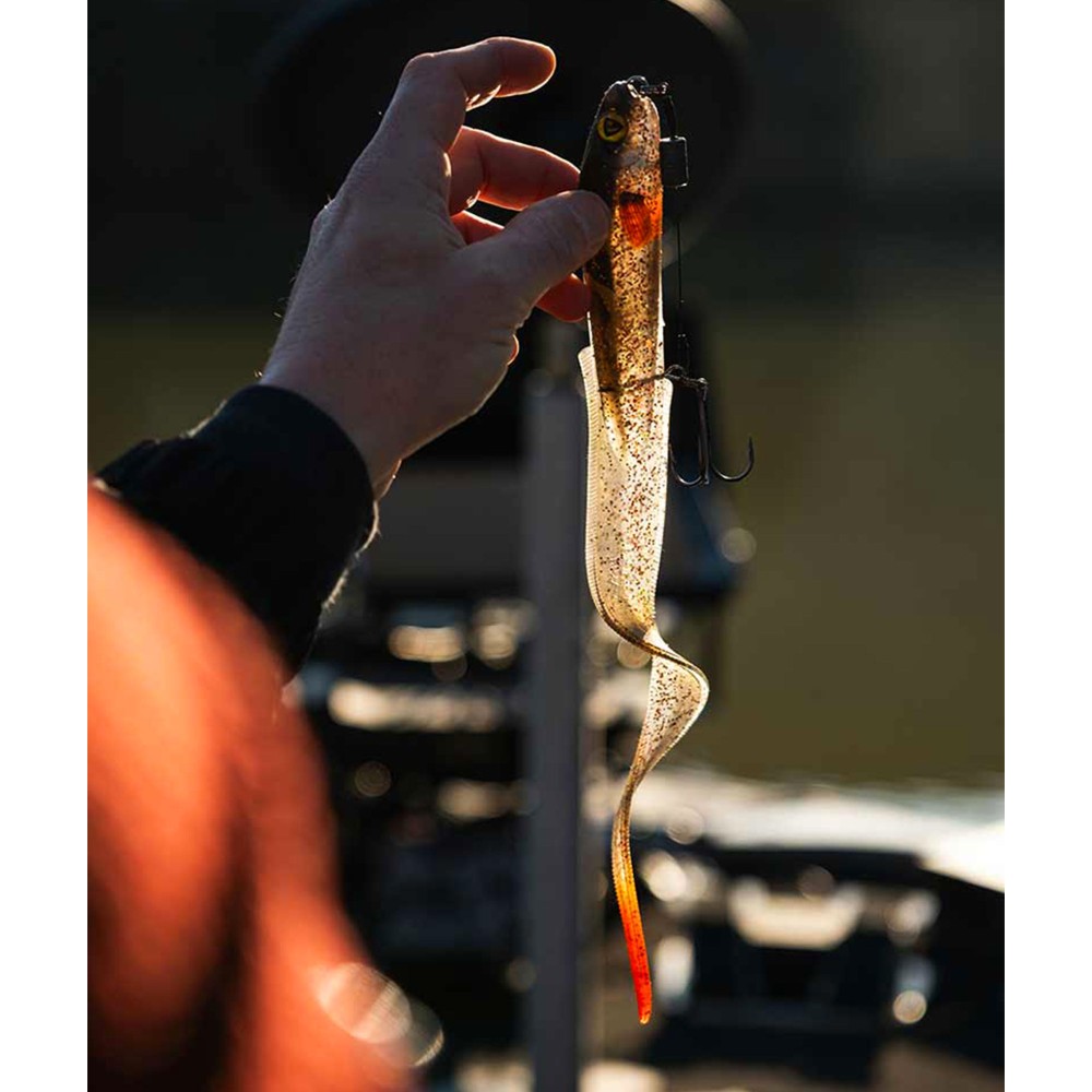 Fox Rage Slick Eel Loaded - Twister 28cm - UV Red Wake - 57g