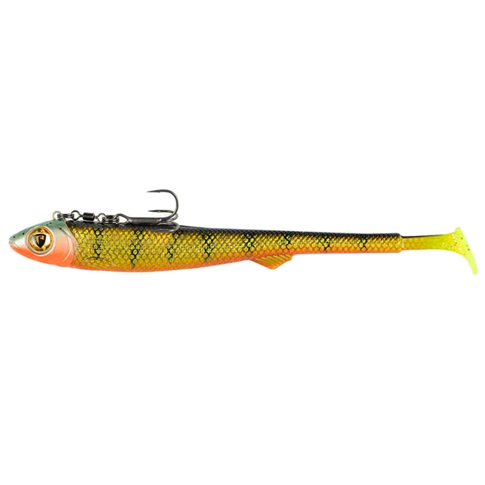 Fox Rage Pelagic Ready Rig - Slick Fast - vormontierter Gummifisch 18cm - Natural Perch - 40g