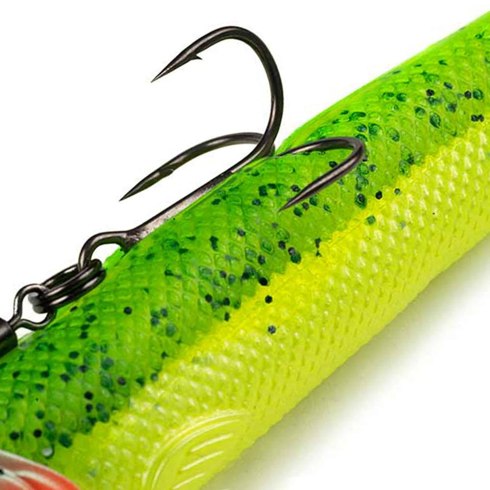 Fox Rage Pelagic Ready Rig - Slick Fast - vormontierter Gummifisch 21cm - Lemon Tiger - 60g