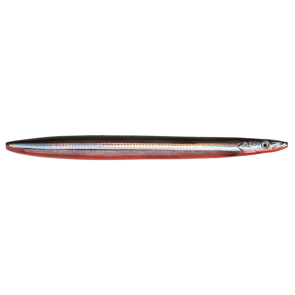 Savage Gear 3D Line Thru Sandeel - Küstenblinker 12,5cm - 19g - Black/Red/UV - 1Stück