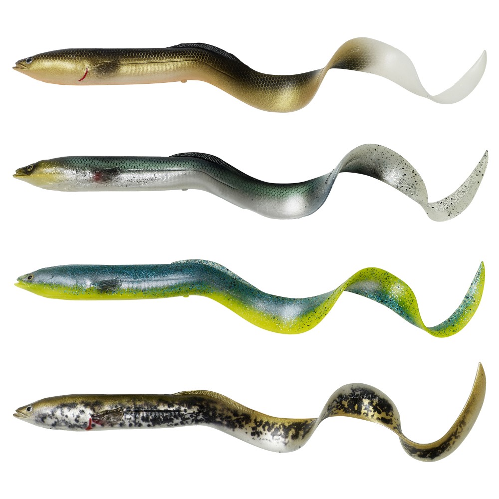 Savage Gear LB Real Eel Twister-Shad 15cm - 12g - Green/Yellow/Glitter - 1Stück