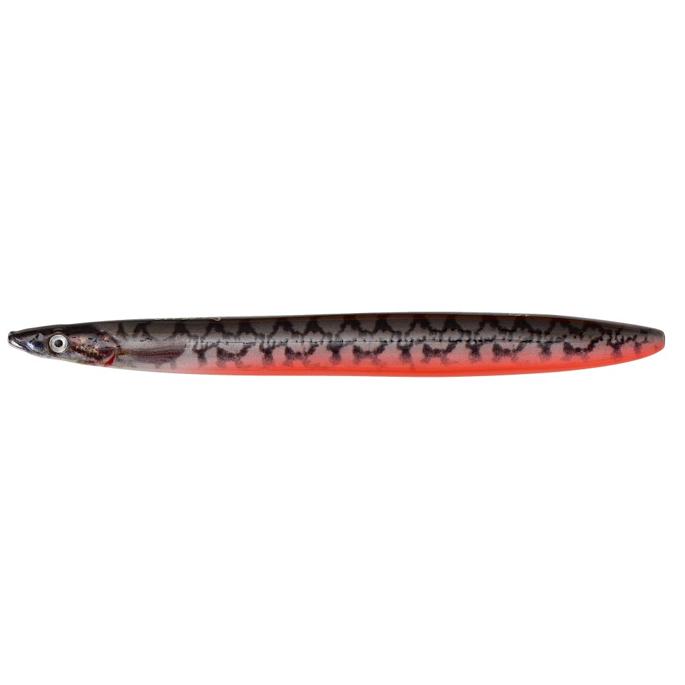 Savage Gear Line Thru Sandeel (Eel Pout Collection) Küstenblinker 8,5cm - 11g - Red Black Pout - 1Stück