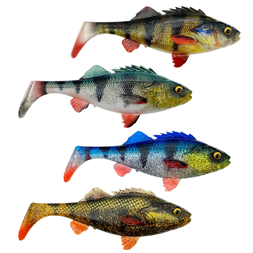 Savage Gear 4D Perch Shad - Gummifisch 1Stück - 12,5cm - Perch
