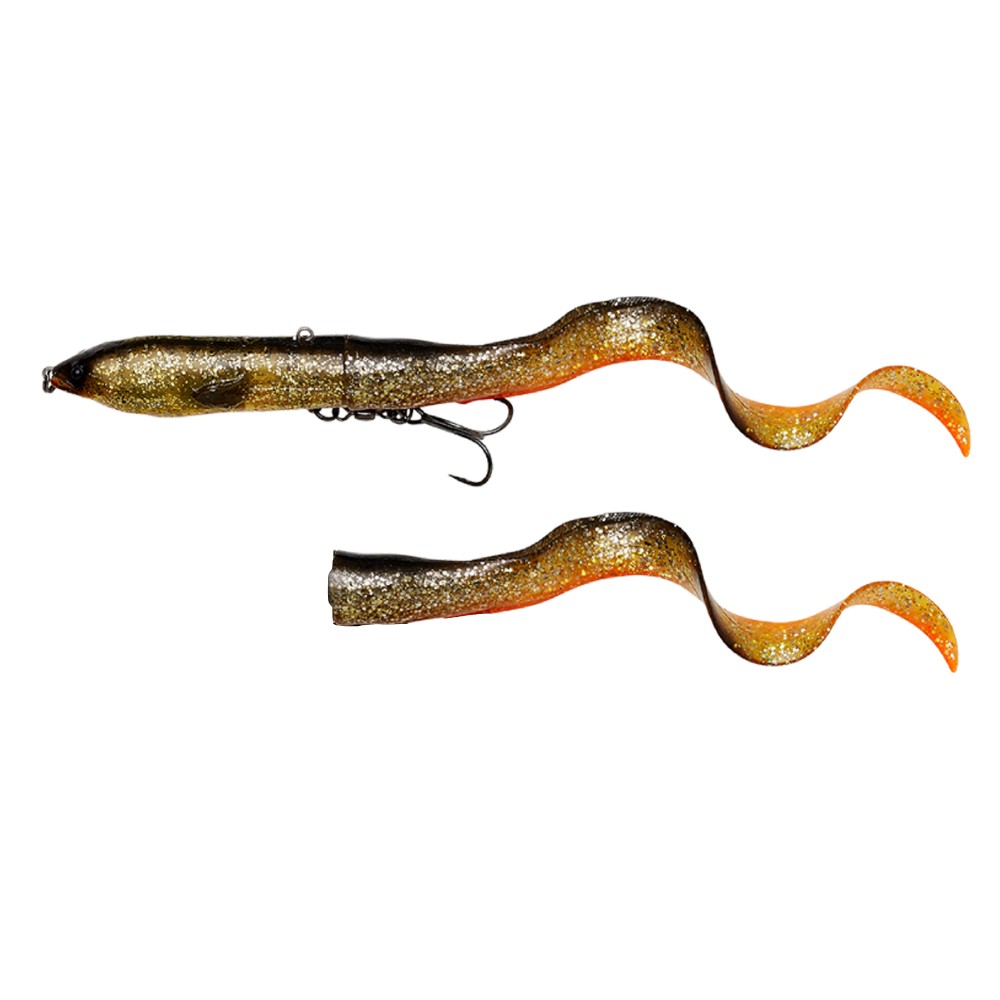 Savage Gear 3D Hard Eel 2 + 1 17cm - 50g - Black Gold - 2 + 1Stück