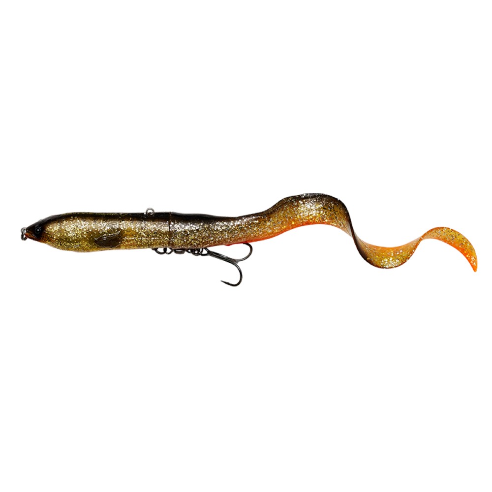 Savage Gear 3D Hard Eel 2 + 1 Swimbait 17cm - 50g - Black Gold - 2 + 1Stück