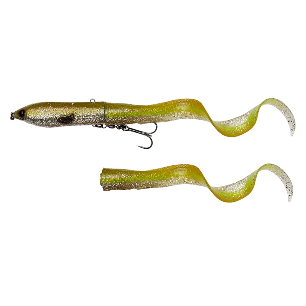 Savage Gear 3D Hard Eel 2 + 1 17cm - 50g - Green Silver Ayu - 2 + 1Stück