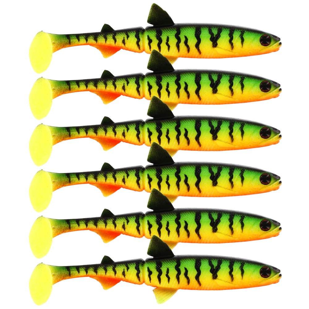 Westin HypoTeez Shadtail 6.5cm - Crazy Firetiger - 2g - 6 Stück