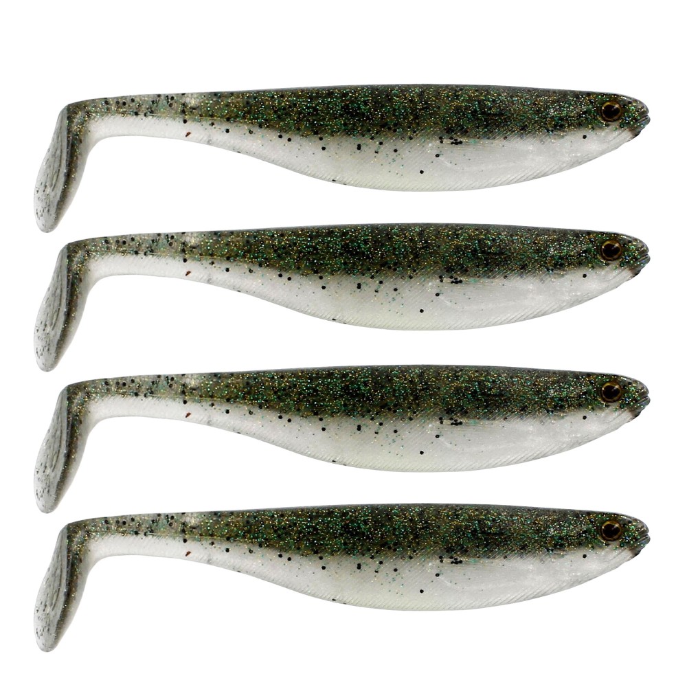 Westin ShadTeez Slim Gummifische 7.5cm - Sparkling Green - 3g - 4 Stück