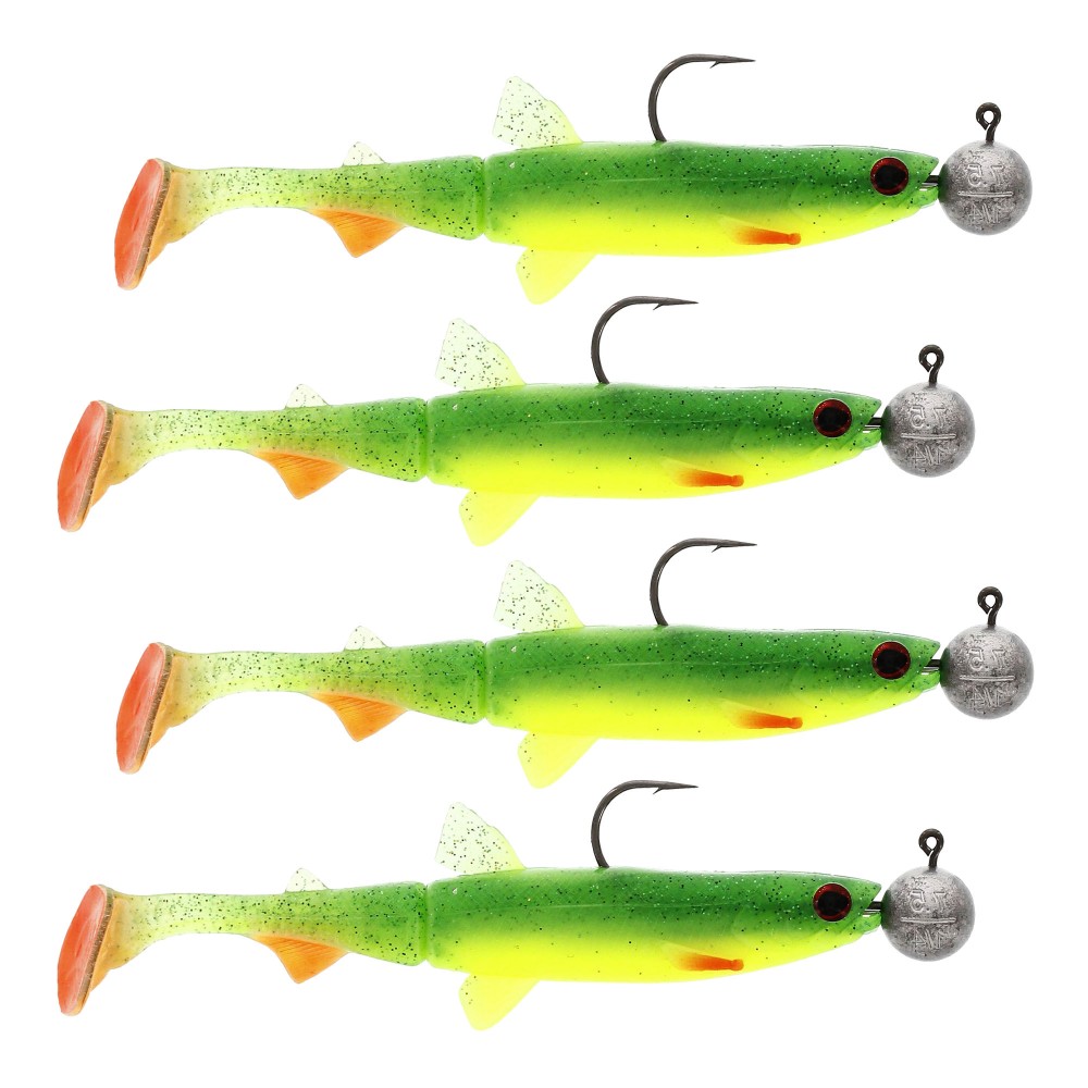 Westin Hypoteez Rigged N´Ready - Gummifisch 9cm - Fireflake - 7.5g - 4 Stück