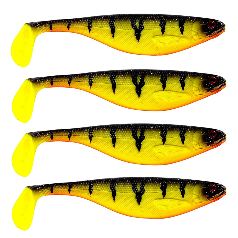 Westin ShadTeez - Gummifische 7cm - Fire Perch - 4g - 4 Stück