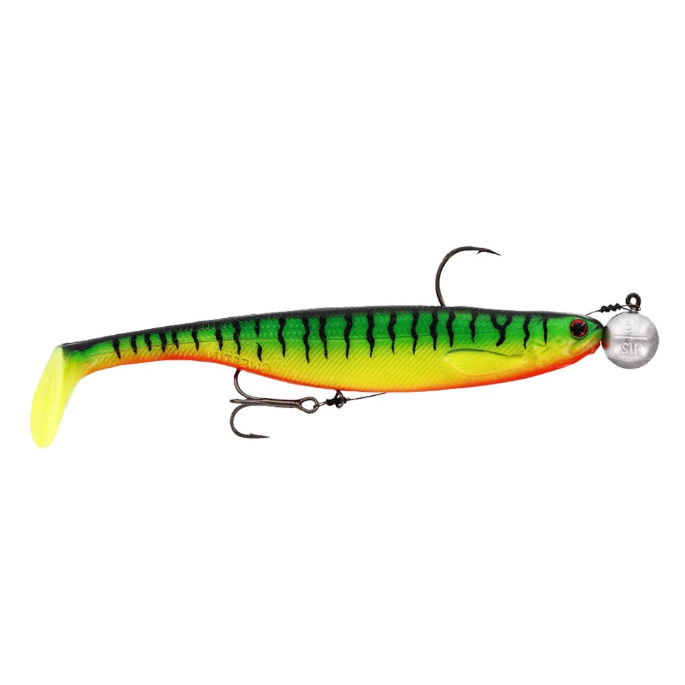 Westin ShadTeez Slim Rigged 'N Ready Gummifisch 14cm - Crazy Firetiger - 32g - 3 Stück