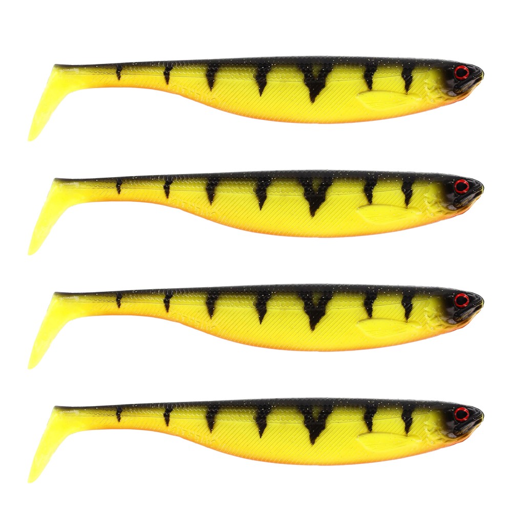 Westin ShadTeez Slim Gummifische 7.5cm - Fire Perch - 3g - 4 Stück