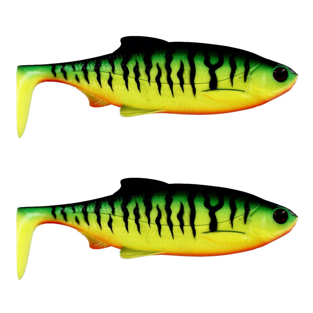 Westin Ricky the Roach Shadtail - Gummifisch 10cm - Firetiger - 14g - 2Stück