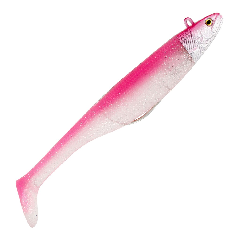 Westin Magic Minnow Gummifisch 12cm - Glowing Lipstick - 22g - 2+1 Stück