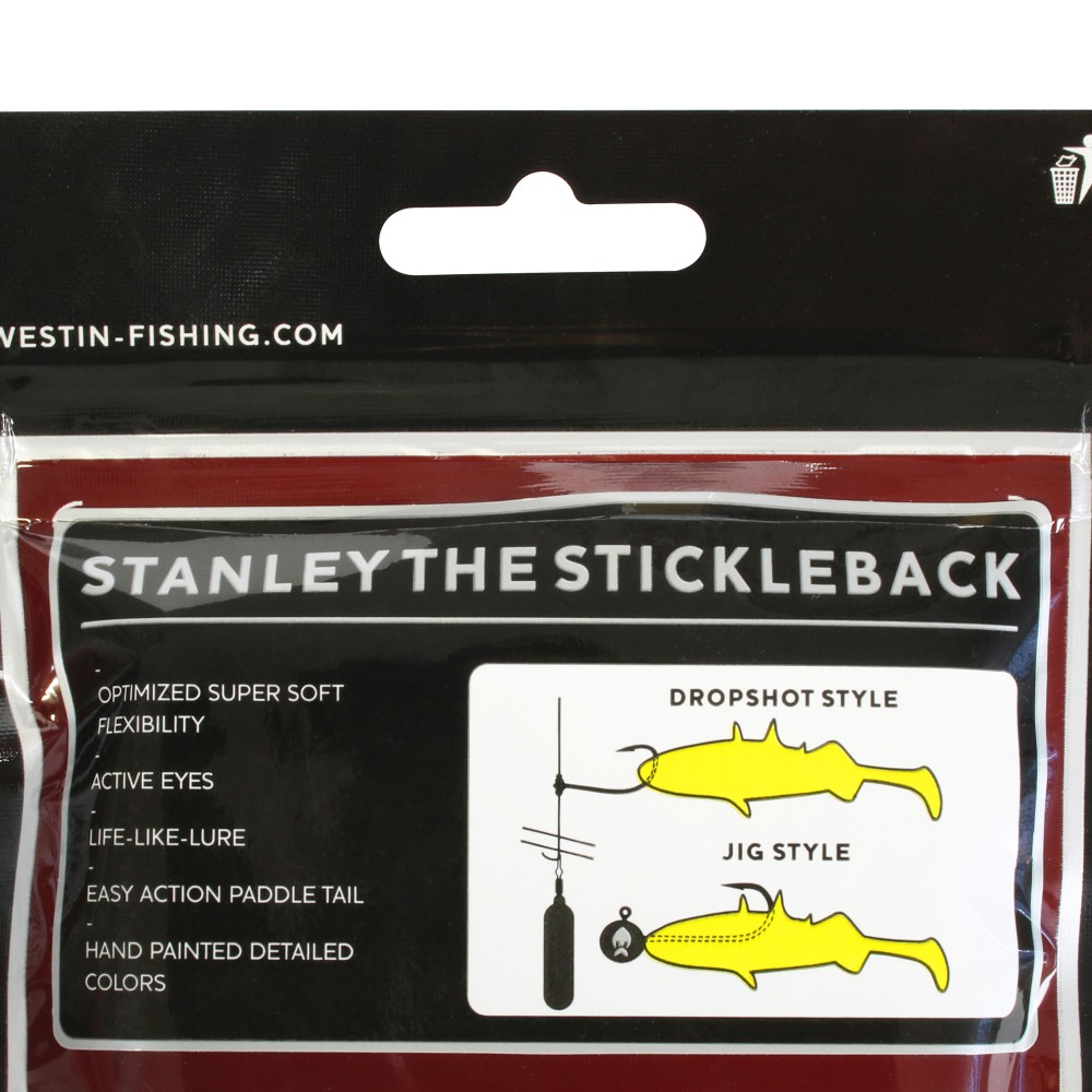 Westin Stanley the Stickleback Gummifisch 5.5cm - Stickleback - 1.5g - 6 Stück