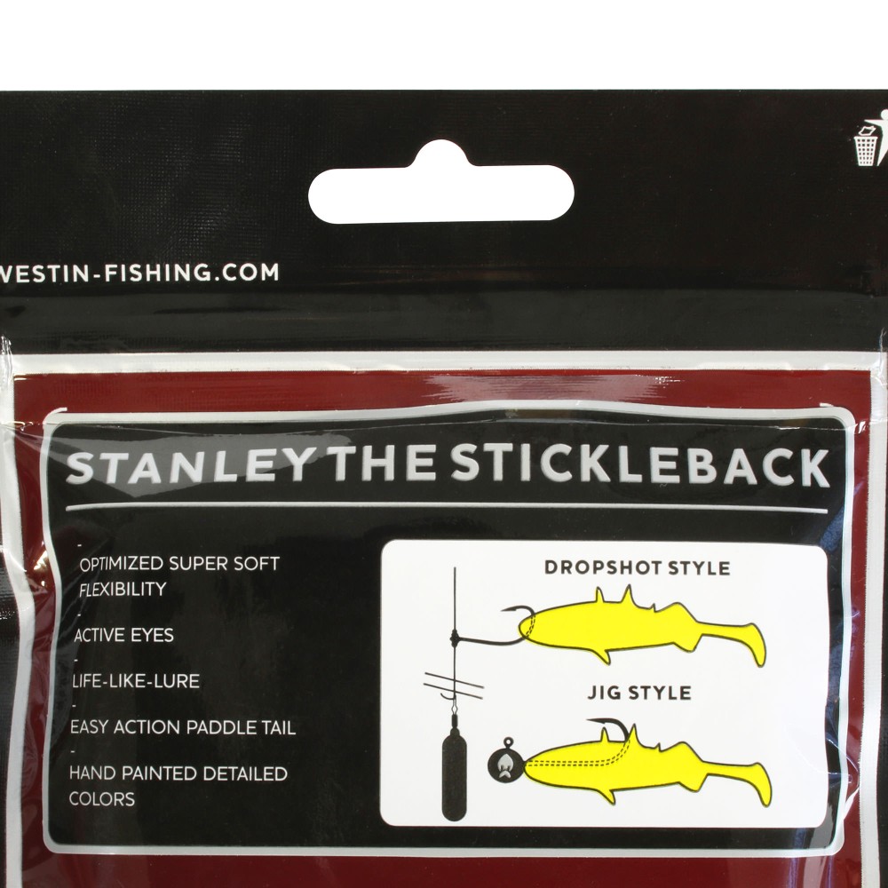 Westin Stanley the Stickleback - Gummifisch 5.5cm - Stickleback - 1.5g - 6 Stück