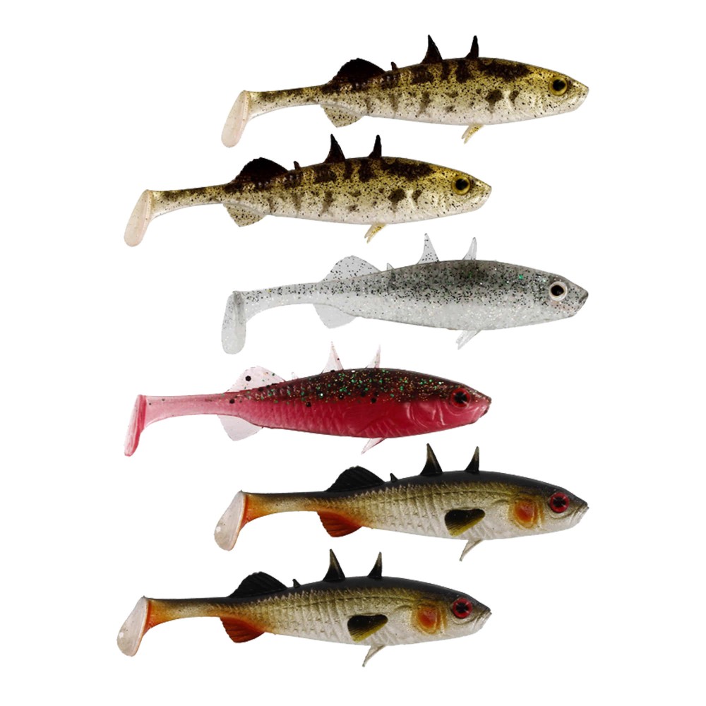 Westin Stanley the Stickleback - Gummifisch 5.5cm - Clear Water Mix - 1.5g - 6 Stück