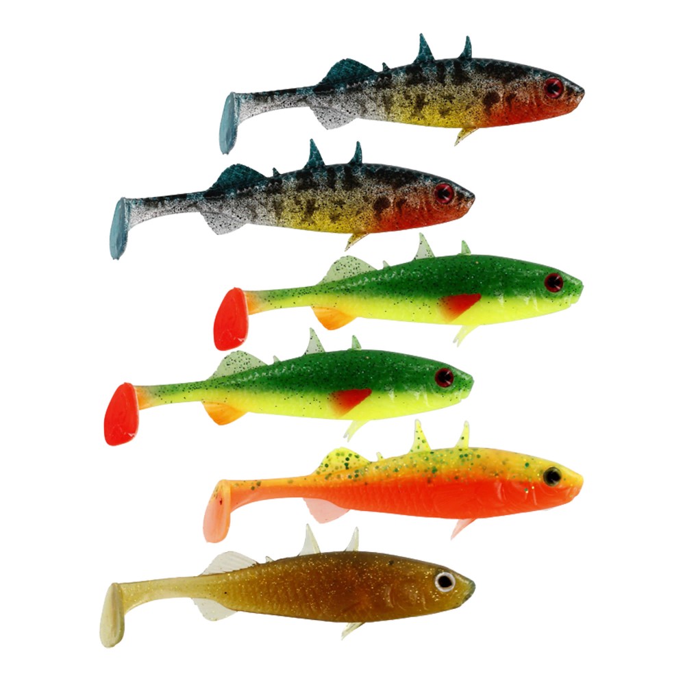 Westin Stanley the Stickleback - Gummifisch 5.5cm - Dark Water Mix - 1.5g - 6 Stück