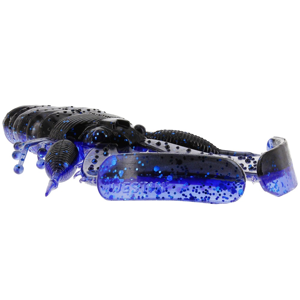 Westin CreCraw Creaturebait 10cm - Black/Blue - 12g - 4Stück