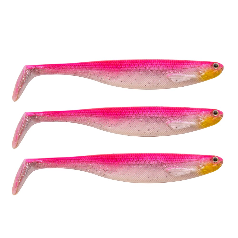 Westin ShadTeez Slim - Gummifische 10cm - Pink Headlight - 6g - 3 Stück