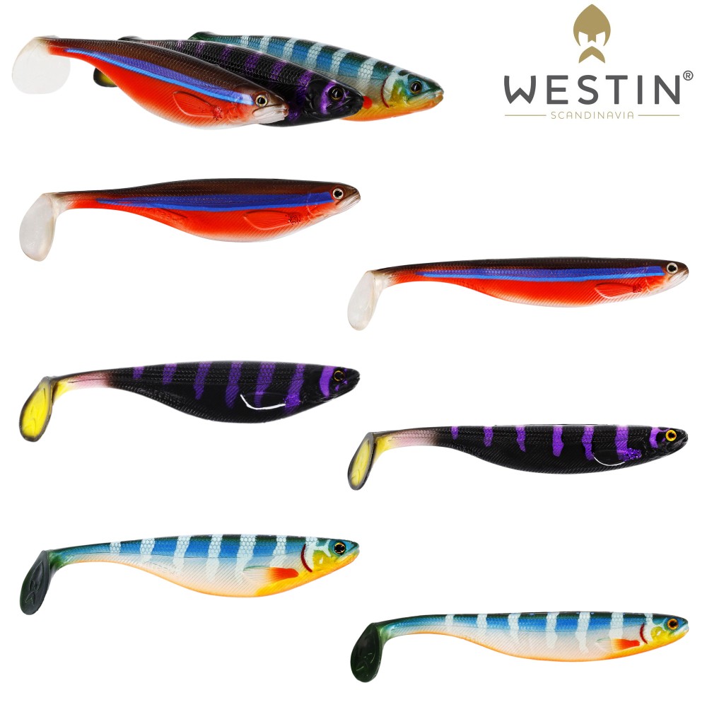 Westin ShadTeez Limited Edition Gummifisch 9cm - Neon Tetra - 7g - 1 Stück