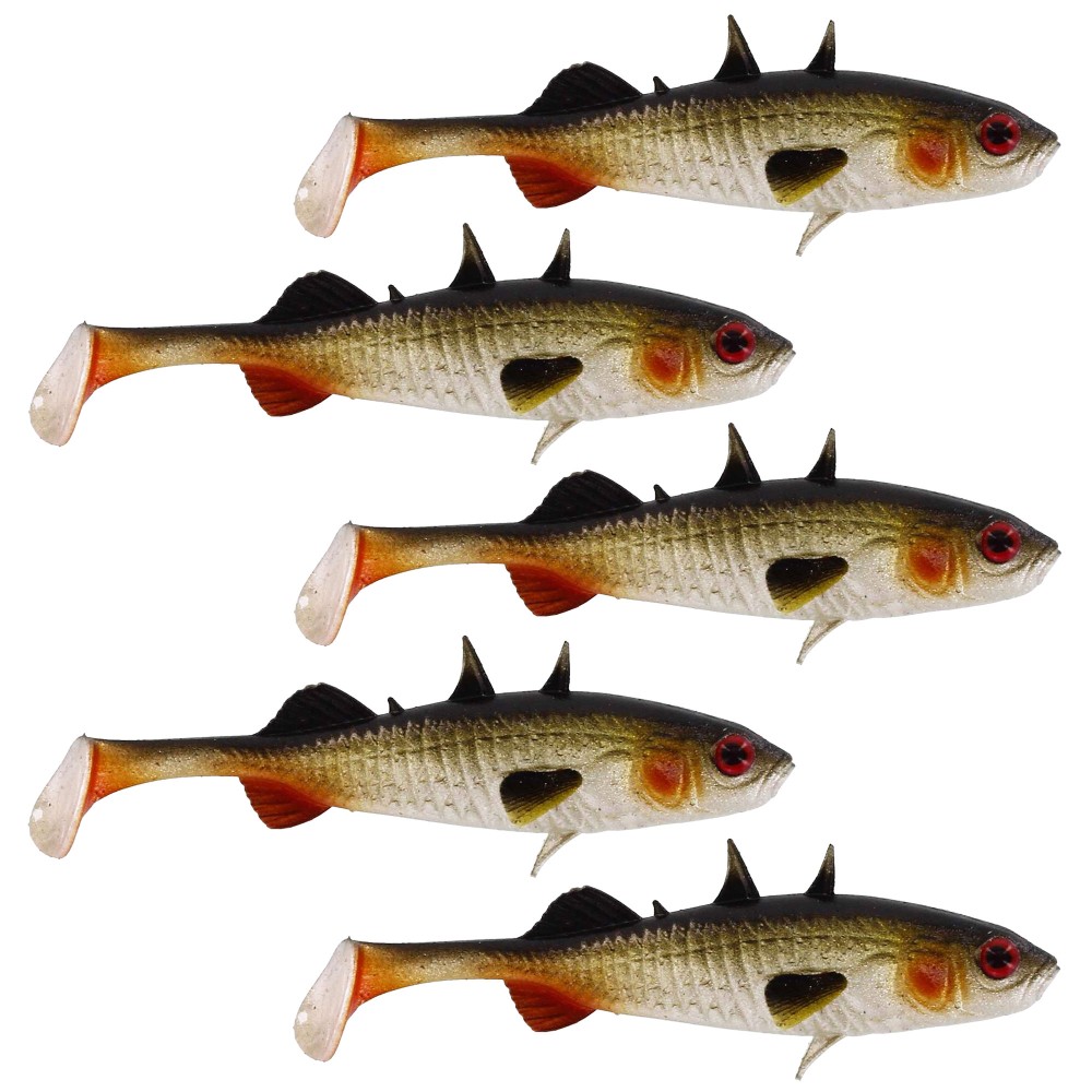 Westin Stanley the Stickleback - Gummifisch 9cm - Lively Roach - 5 Stück