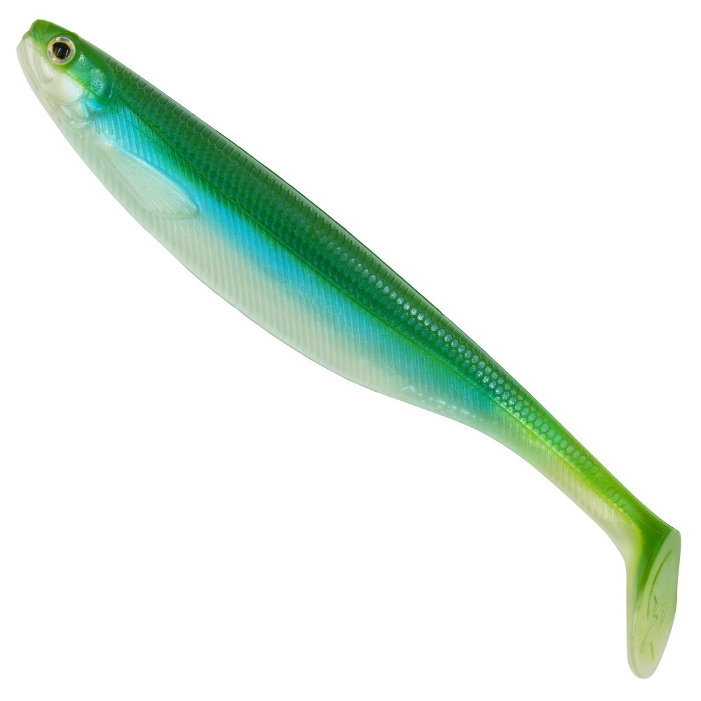 Westin ShadTeez Slim AD-Spezial - Sonderfarbe 7.5cm - Kiwi Shad - 3g - 4 Stück