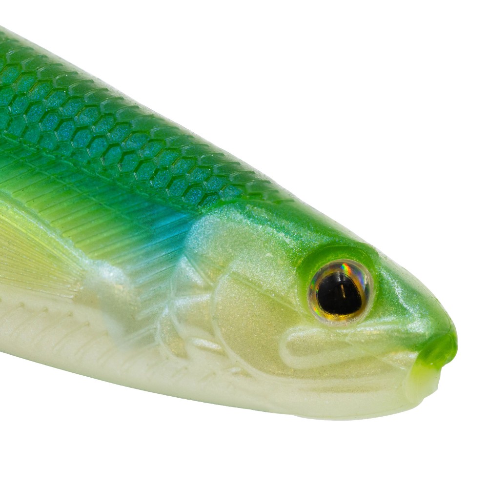 Westin ShadTeez Slim AD-Spezial - Sonderfarbe 7.5cm - Kiwi Shad - 3g - 4 Stück