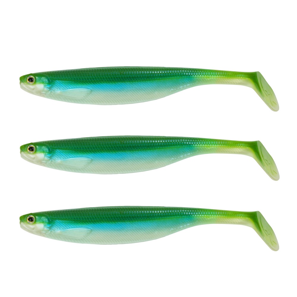 Westin ShadTeez Slim AD-Spezial - Sonderfarbe 10cm - Kiwi Shad - 6g - 3 Stück