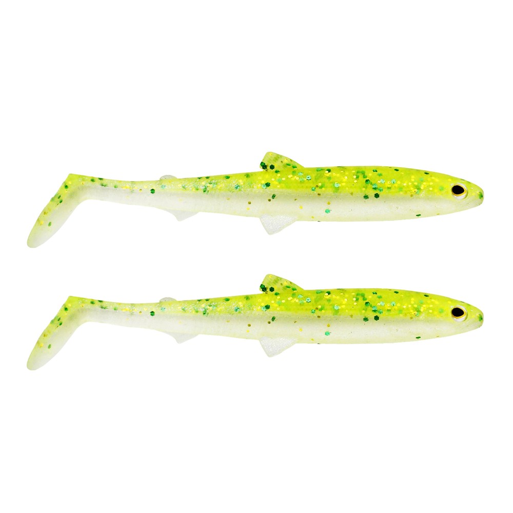 Westin BullTeez Gummifische 9.5cm - Sparkling Chartreuse - 7g - 2 Stück