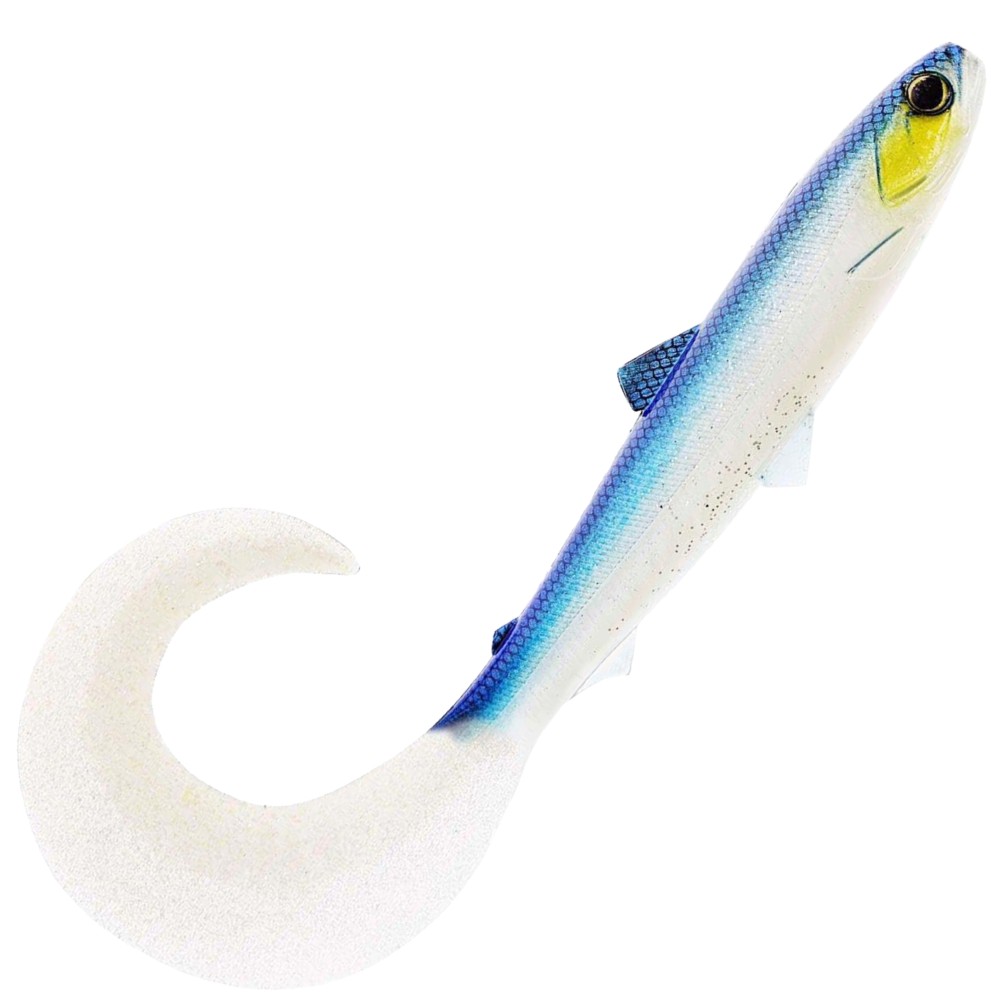 Westin BullTeez Curltail Gummifische 8cm - Blue Headlight - 3g - 3 Stück