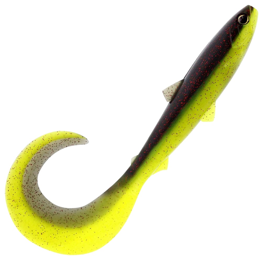 Westin BullTeez Curltail Gummifische 8cm - Black/Chartreuse - 3g - 3 Stück