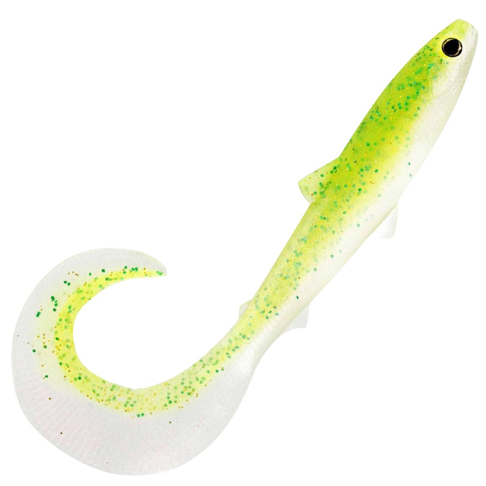 Westin BullTeez Curltail Gummifische 8cm - Sparkling Chartreuse - 3g - 3 Stück