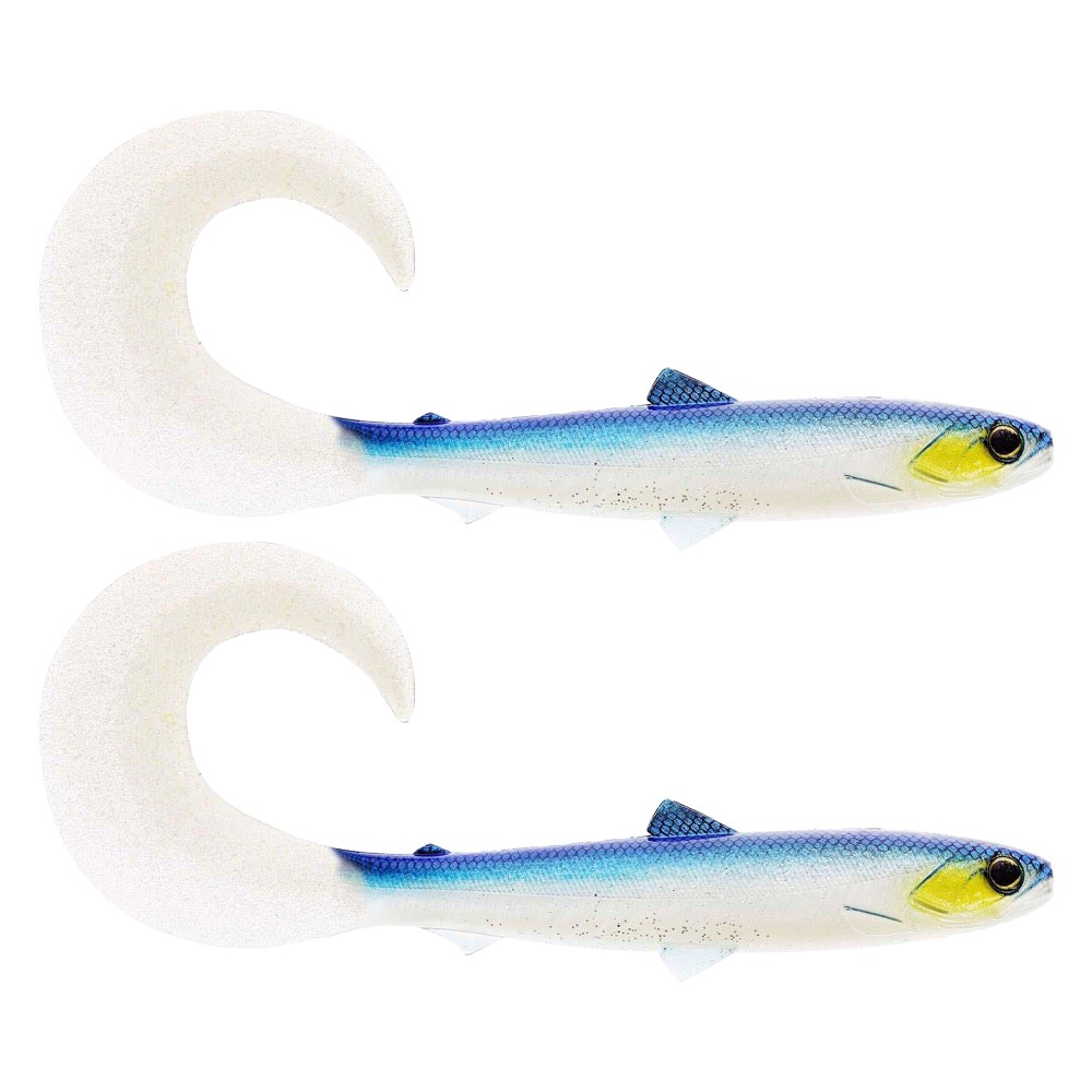 Westin BullTeez Curltail Gummifische 14cm - Blue Headlight - 15g - 2 Stück