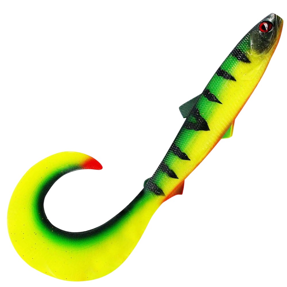 Westin BullTeez Curltail Gummifische 21cm - Tiger Perch - 49g - 1 Stück