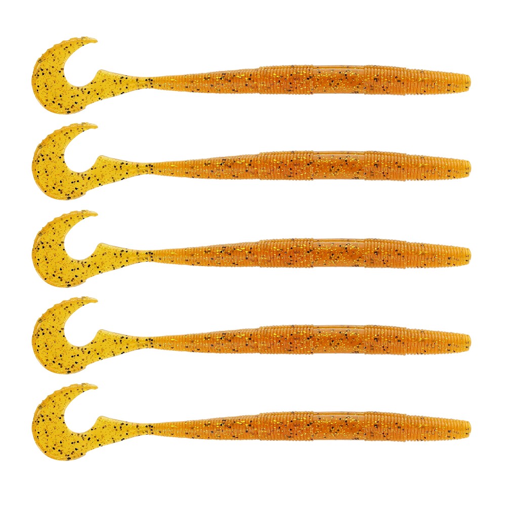 Westin Swimming Worm 13cm - 5g - Motoroil Pepper - 5Stück